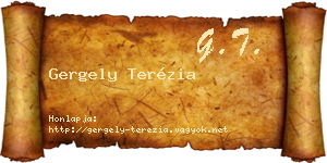 Gergely Terézia névjegykártya